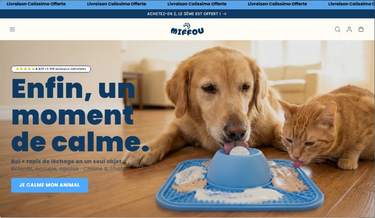 Page d'accueil de Miffou